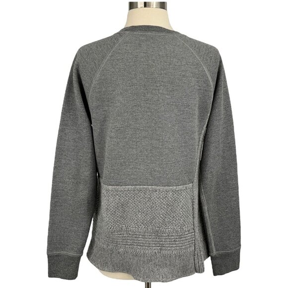 Thakoon Mixed Media Sweater Gray Size S Merino Wool Pullover Crew Neck - Picture 4 of 9